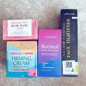 Brand New Lot of Body Firming Creams Bum Bum Facial Tightening Moisturizers
